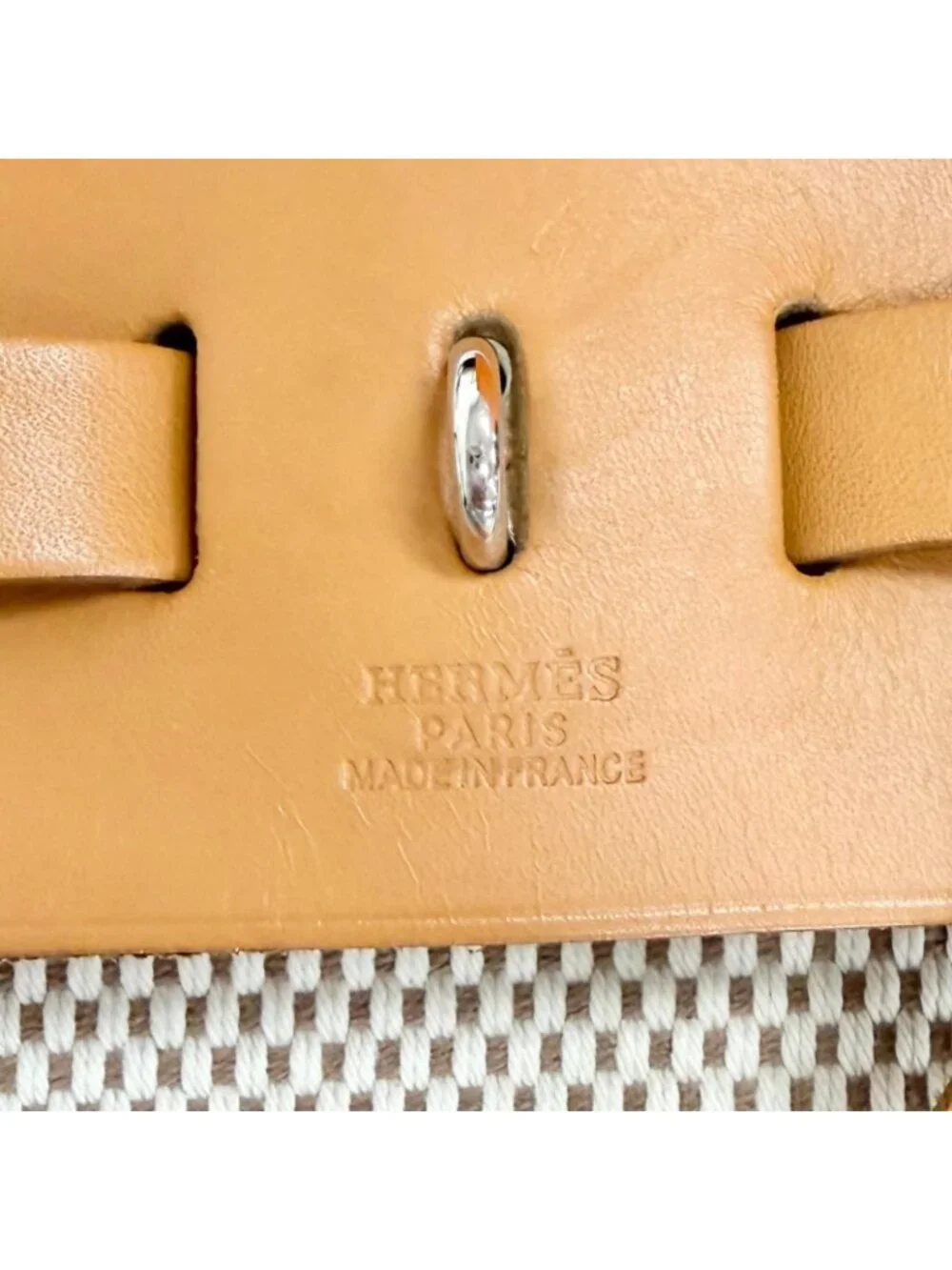 Hermes Herbag a Dos PM Toile GM Leather Silver Backpack Replacement Included